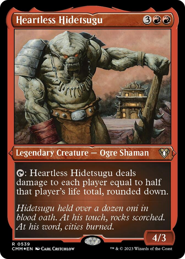 Heartless Hidetsugu (Foil Etched) [Commander Masters] MTG Single Magic: The Gathering | Red Claw Gaming