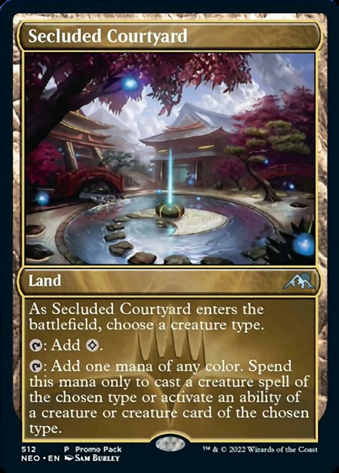 Secluded Courtyard (Promo Pack) [Kamigawa: Neon Dynasty Promos] MTG Single Magic: The Gathering | Red Claw Gaming