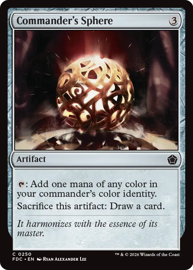 Commander's Sphere [Foundations Commander] | Red Claw Gaming