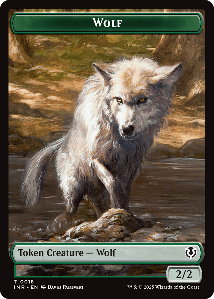 Wolf (0018) // Emblem - Arlinn, Embraces by the Moon Double-Sided Token [Innistrad Remastered Tokens] MTG Single Magic: The Gathering | Red Claw Gaming