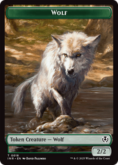 Wolf (0009) // Wolf (0018) Double-Sided Token [Innistrad Remastered Tokens] MTG Single Magic: The Gathering | Red Claw Gaming