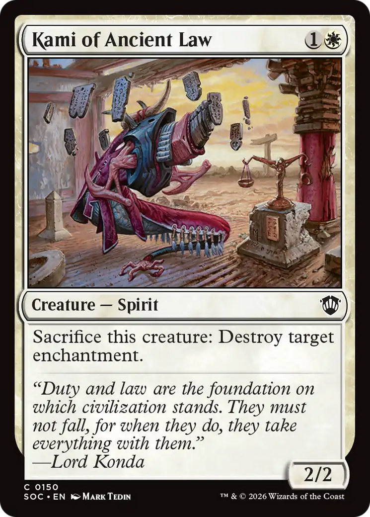 Kami of Ancient Law [Secrets of Strixhaven Commander] MTG Single Magic: The Gathering | Red Claw Gaming