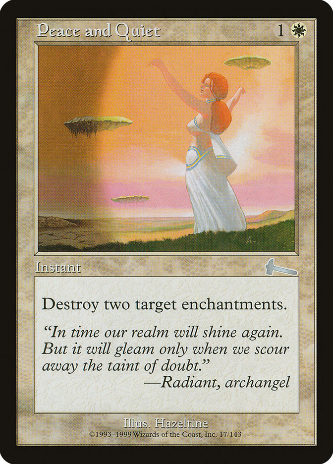 Peace and Quiet [Urza's Legacy] MTG Single Magic: The Gathering | Red Claw Gaming
