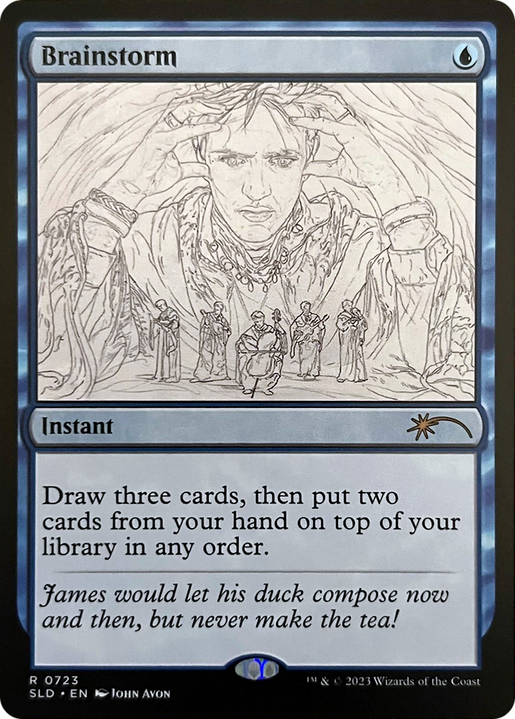 Brainstorm (0723) (Sketch Showcase) [Secret Lair Drop Series] MTG Single Magic: The Gathering | Red Claw Gaming