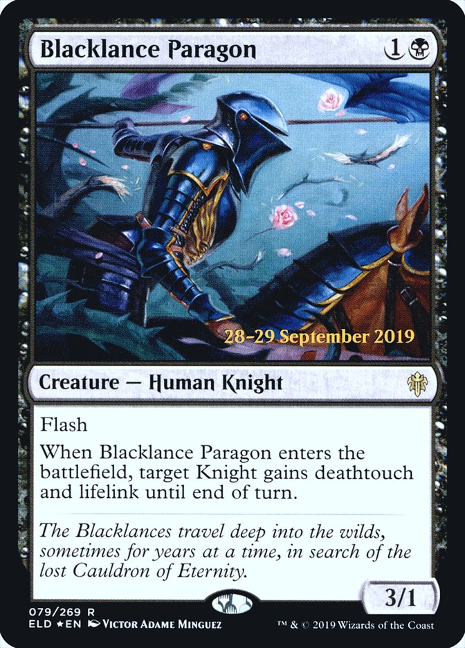 Blacklance Paragon [Throne of Eldraine Prerelease Promos] MTG Single Magic: The Gathering | Red Claw Gaming