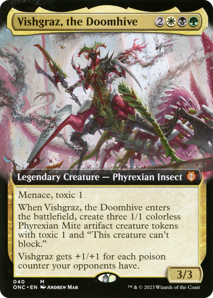 Vishgraz, the Doomhive (Extended Art) [Phyrexia: All Will Be One Commander] MTG Single Magic: The Gathering | Red Claw Gaming