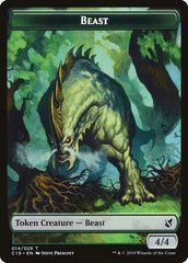 Beast (014) // Wurm Double-Sided Token [Commander 2019 Tokens] MTG Single Magic: The Gathering | Red Claw Gaming