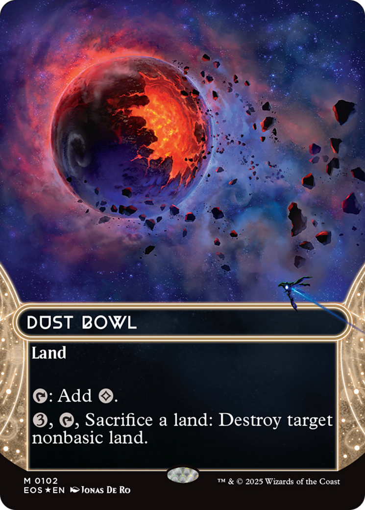 Dust Bowl (0102) (Borderless) (Galaxy Foil) [Edge of Eternities: Stellar Sights] MTG Single Magic: The Gathering | Red Claw Gaming