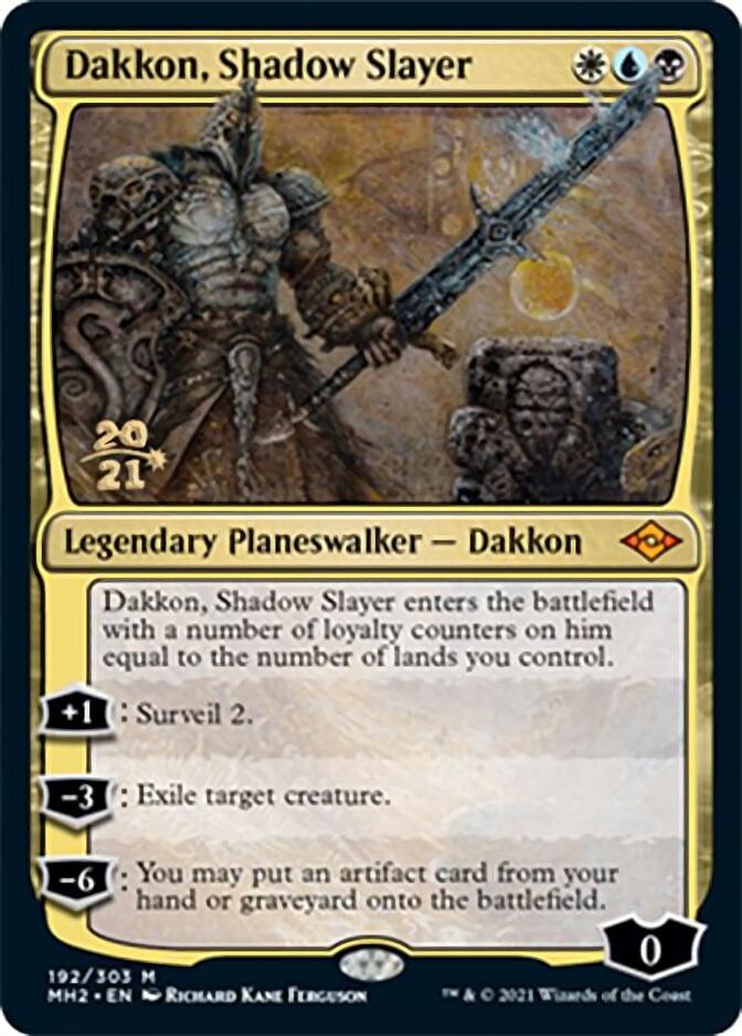 Dakkon, Shadow Slayer [Modern Horizons 2 Prerelease Promos] MTG Single Magic: The Gathering | Red Claw Gaming