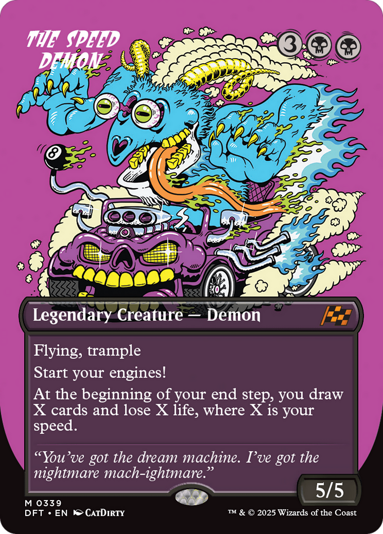 The Speed Demon (Borderless) [Aetherdrift] MTG Single Magic: The Gathering | Red Claw Gaming
