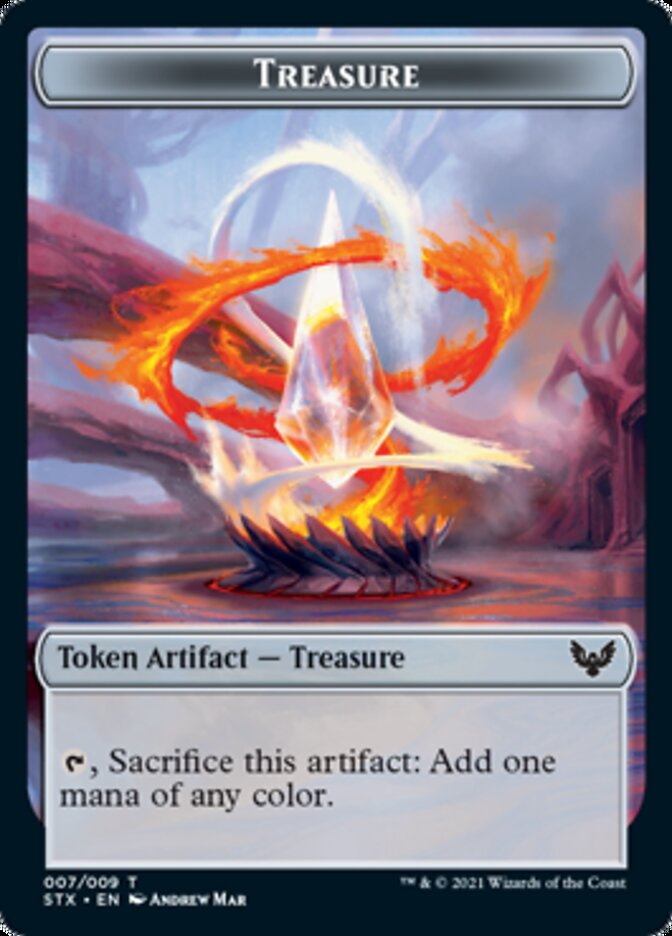 Elemental // Treasure Double-Sided Token [Strixhaven: School of Mages Tokens] MTG Single Magic: The Gathering | Red Claw Gaming