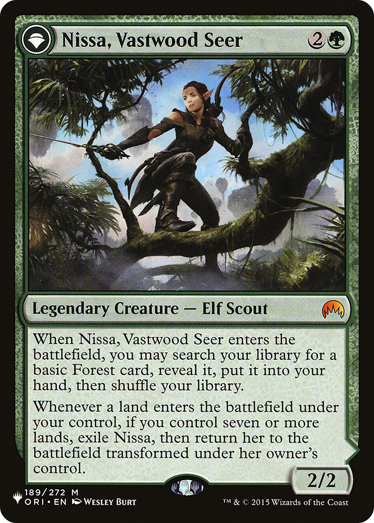 Nissa, Vastwood Seer // Nissa, Sage Animist [Secret Lair: From Cute to Brute] MTG Single Magic: The Gathering | Red Claw Gaming