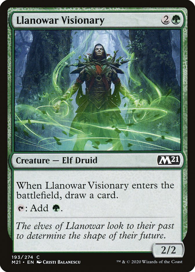 Llanowar Visionary [Core Set 2021] MTG Single Magic: The Gathering | Red Claw Gaming