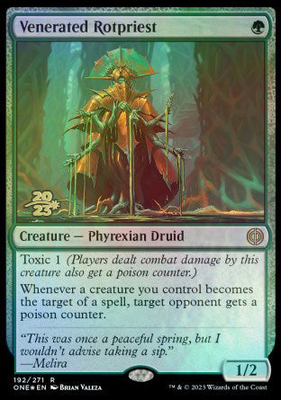 Venerated Rotpriest [Phyrexia: All Will Be One Prerelease Promos] MTG Single Magic: The Gathering | Red Claw Gaming