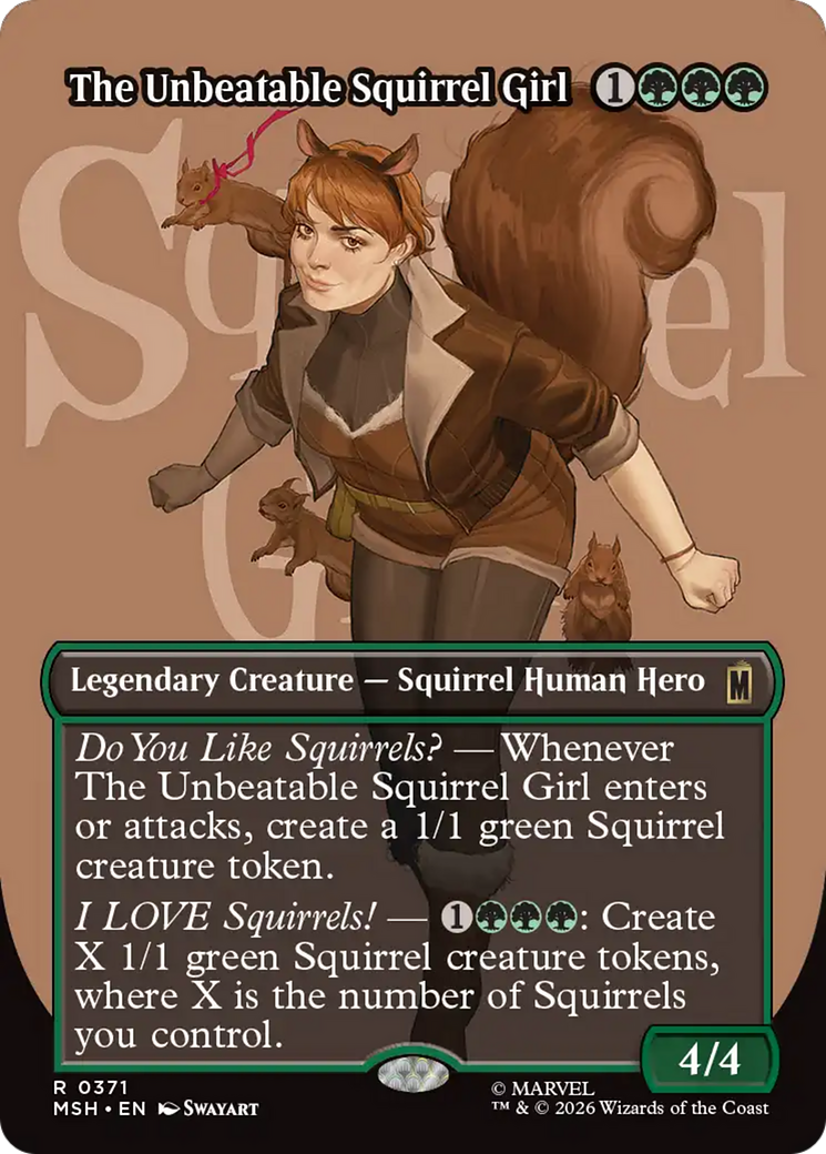 The Unbeatable Squirrel Girl (Borderless) [Marvel Super Heroes] MTG Single Magic: The Gathering | Red Claw Gaming
