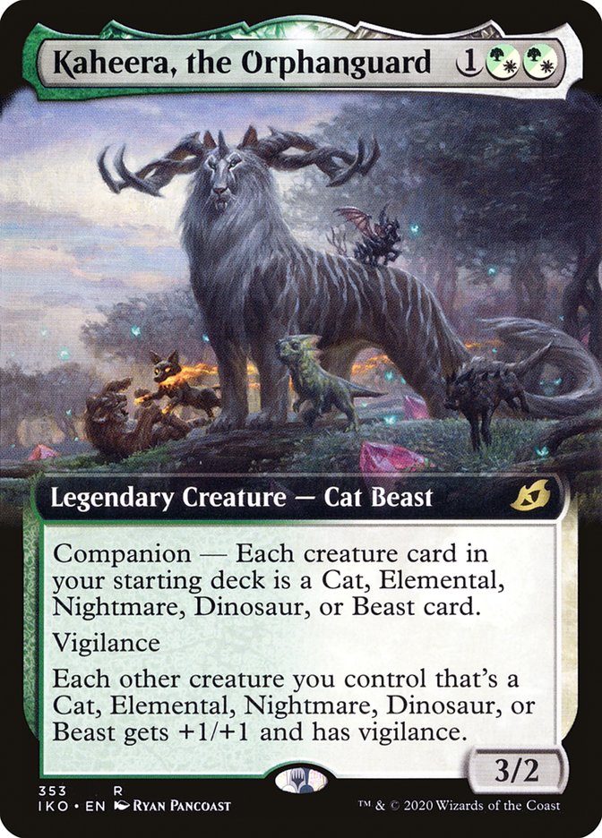 Kaheera, the Orphanguard (Extended Art) [Ikoria: Lair of Behemoths] MTG Single Magic: The Gathering | Red Claw Gaming