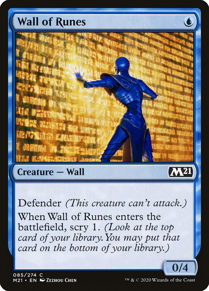 Wall of Runes [Core Set 2021] MTG Single Magic: The Gathering | Red Claw Gaming