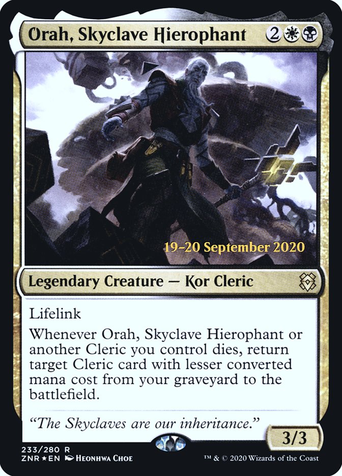 Orah, Skyclave Hierophant [Zendikar Rising Prerelease Promos] MTG Single Magic: The Gathering | Red Claw Gaming