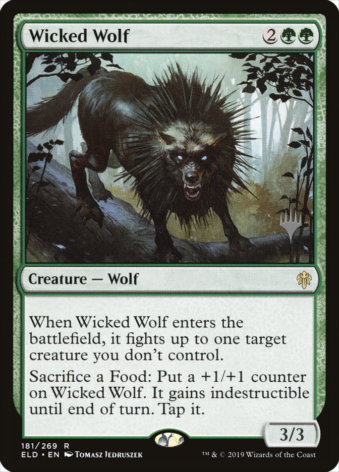 Wicked Wolf (Promo Pack) [Throne of Eldraine Promos] MTG Single Magic: The Gathering | Red Claw Gaming