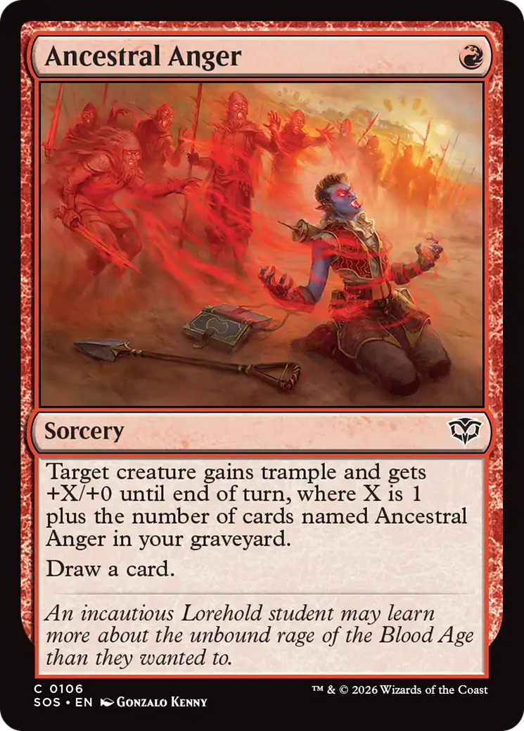 Ancestral Anger [Secrets of Strixhaven] MTG Single Magic: The Gathering | Red Claw Gaming