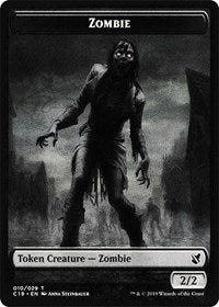 Zombie (010) // Zombie (011) Double-Sided Token [Commander 2019 Tokens] MTG Single Magic: The Gathering | Red Claw Gaming