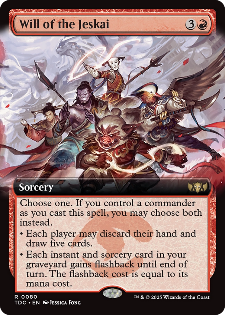 Will of the Jeskai (Extended Art) [Tarkir: Dragonstorm Commander] MTG Single Magic: The Gathering | Red Claw Gaming