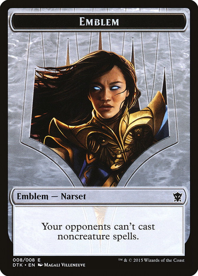 Narset Transcendent Emblem [Dragons of Tarkir Tokens] MTG Single Magic: The Gathering | Red Claw Gaming
