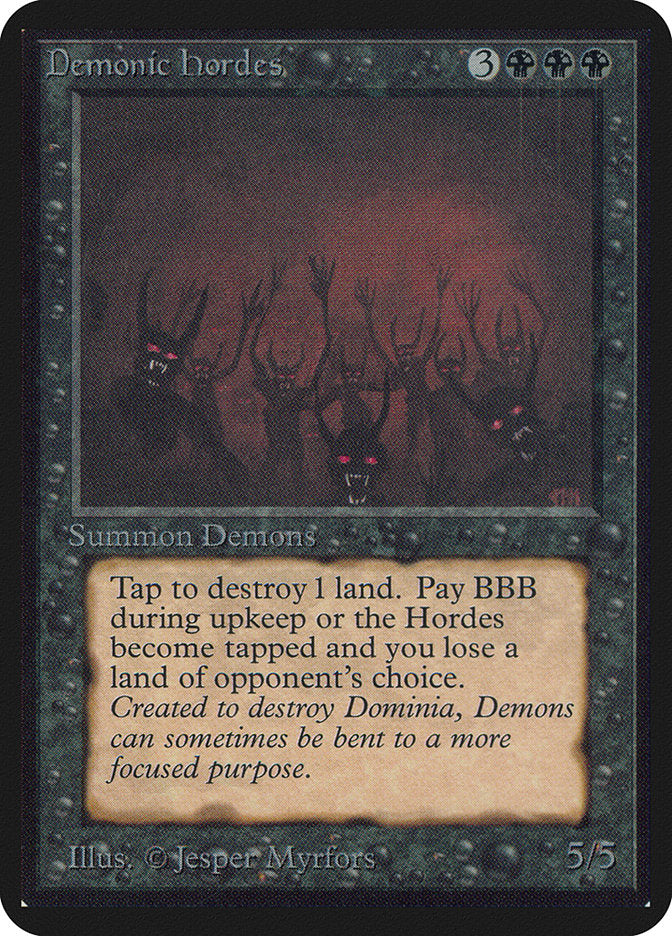 Demonic Hordes [Alpha Edition] MTG Single Magic: The Gathering | Red Claw Gaming