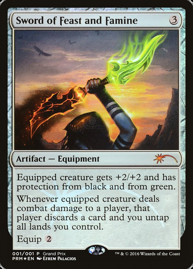 Sword of Feast and Famine [Grand Prix Promos] MTG Single Magic: The Gathering | Red Claw Gaming