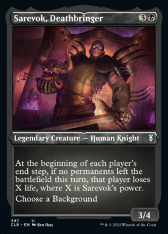Sarevok, Deathbringer (Foil Etched) [Commander Legends: Battle for Baldur's Gate] MTG Single Magic: The Gathering | Red Claw Gaming