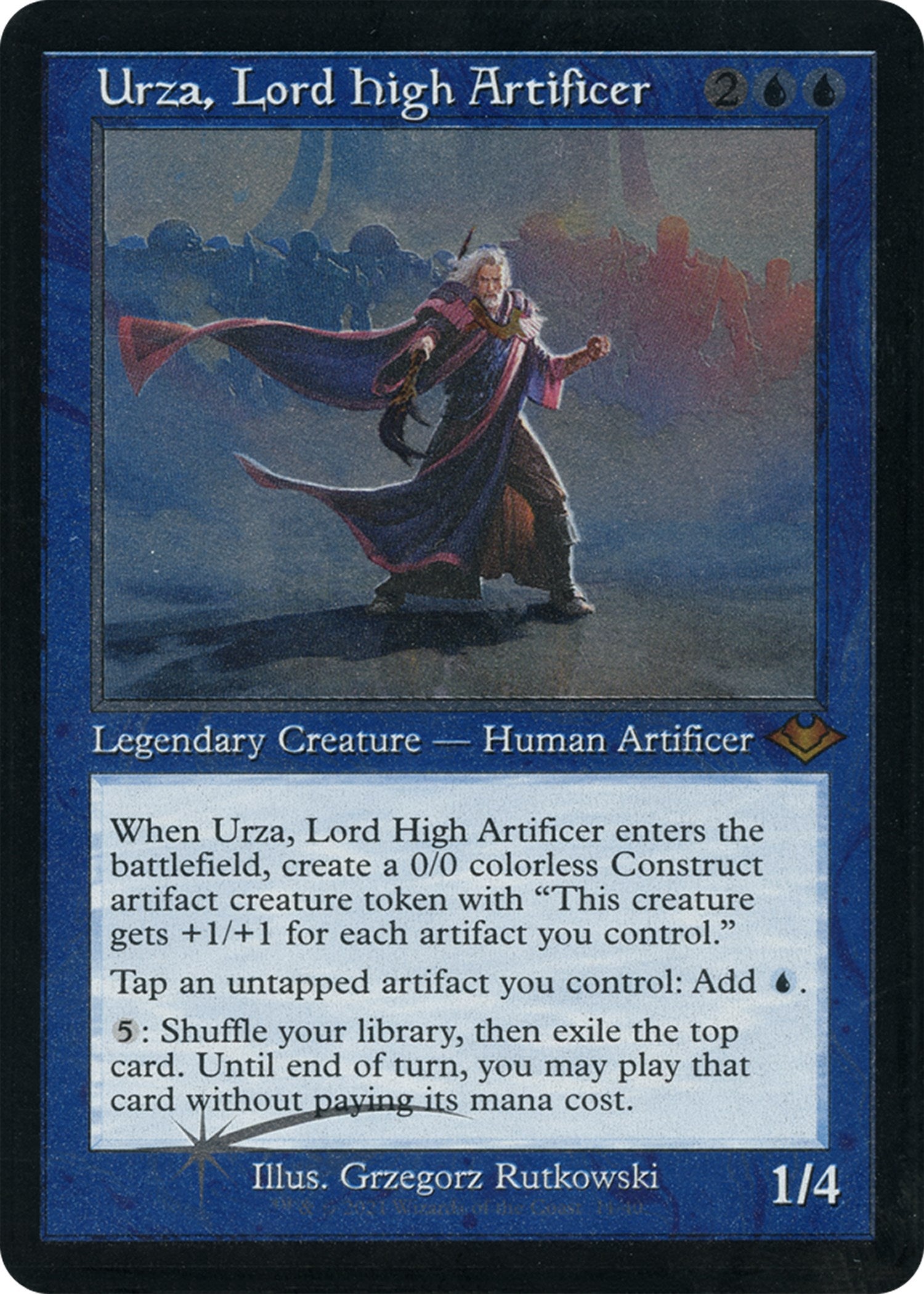 Urza, Lord High Artificer (Retro Foil Etched) [Modern Horizons] MTG Single Magic: The Gathering    | Red Claw Gaming