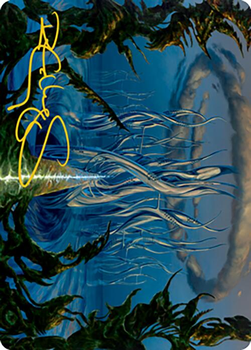 Tanglepool Bridge Art Card (Gold-Stamped Signature) [Modern Horizons 2 Art Series] MTG Single Magic: The Gathering    | Red Claw Gaming