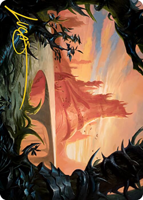 Slagwoods Bridge Art Card (Gold-Stamped Signature) [Modern Horizons 2 Art Series] MTG Single Magic: The Gathering | Red Claw Gaming