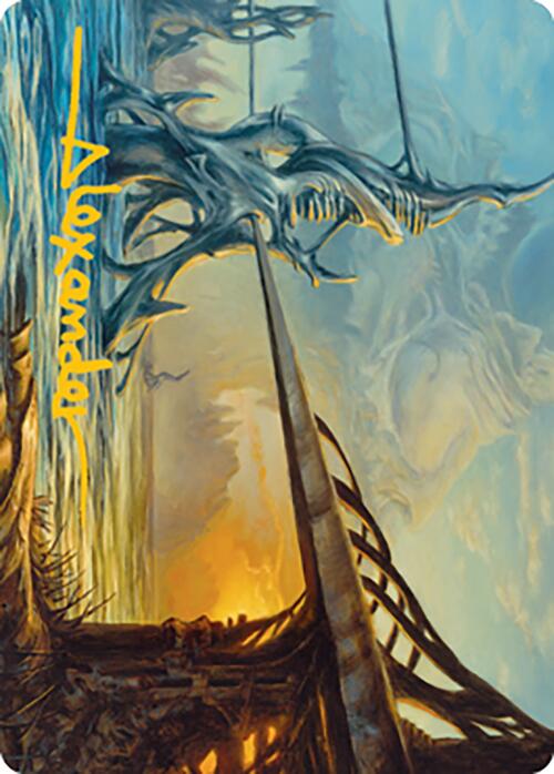 Razortide Bridge Art Card (Gold-Stamped Signature) [Modern Horizons 2 Art Series] MTG Single Magic: The Gathering | Red Claw Gaming