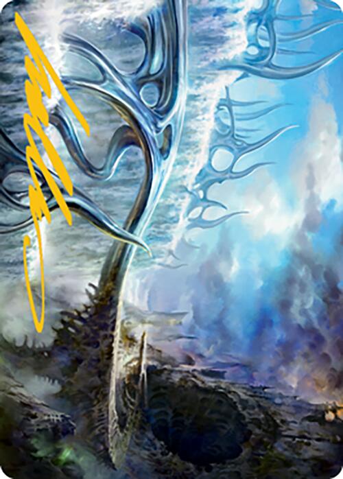 Mistvault Bridge Art Card (Gold-Stamped Signature) [Modern Horizons 2 Art Series] MTG Single Magic: The Gathering | Red Claw Gaming