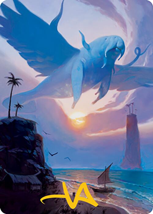 Aeromoeba Art Card (Gold-Stamped Signature) [Modern Horizons 2 Art Series] MTG Single Magic: The Gathering | Red Claw Gaming