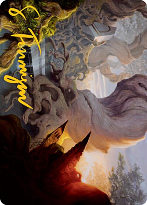 Yavimaya, Cradle of Growth Art Card (Gold-Stamped Signature) [Modern Horizons 2 Art Series] MTG Single Magic: The Gathering    | Red Claw Gaming