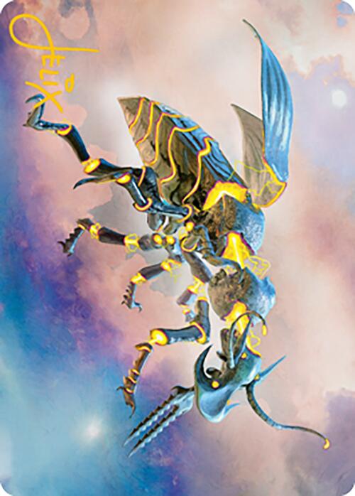 Zabaz, the Glimmerwasp Art Card (Gold-Stamped Signature) [Modern Horizons 2 Art Series] MTG Single Magic: The Gathering | Red Claw Gaming
