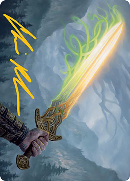 Sword of Hearth and Home Art Card (Gold-Stamped Signature) [Modern Horizons 2 Art Series] MTG Single Magic: The Gathering | Red Claw Gaming