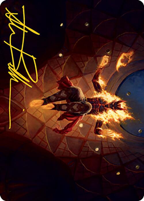 Yusri, Fortune's Flame Art Card (Gold-Stamped Signature) [Modern Horizons 2 Art Series] MTG Single Magic: The Gathering | Red Claw Gaming