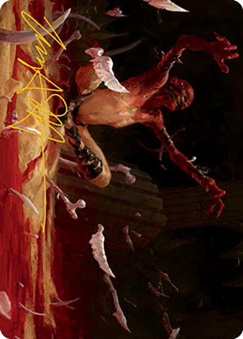 Bone Shards Art Card (Gold-Stamped Signature) [Modern Horizons 2 Art Series] MTG Single Magic: The Gathering | Red Claw Gaming