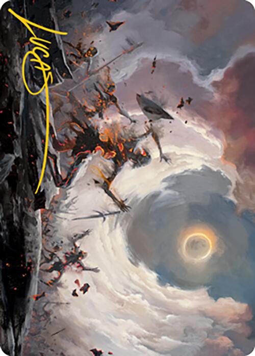 Damn Art Card (Gold-Stamped Signature) [Modern Horizons 2 Art Series] MTG Single Magic: The Gathering | Red Claw Gaming