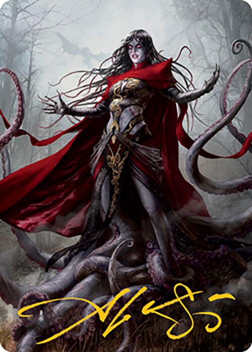 Geyadrone Dihada Art Card (53) (Gold-Stamped Signature) [Modern Horizons 2 Art Series] MTG Single Magic: The Gathering | Red Claw Gaming