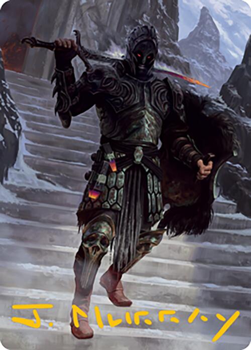 Dakkon, Shadow Slayer Art Card (49) (Gold-Stamped Signature) [Modern Horizons 2 Art Series] MTG Single Magic: The Gathering | Red Claw Gaming