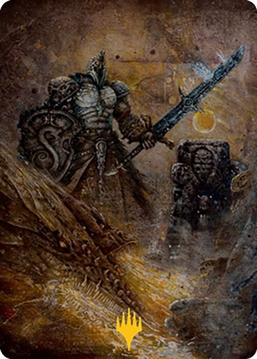 Dakkon, Shadow Slayer Art Card (48) (Gold-Stamped Signature) [Modern Horizons 2 Art Series] MTG Single Magic: The Gathering | Red Claw Gaming