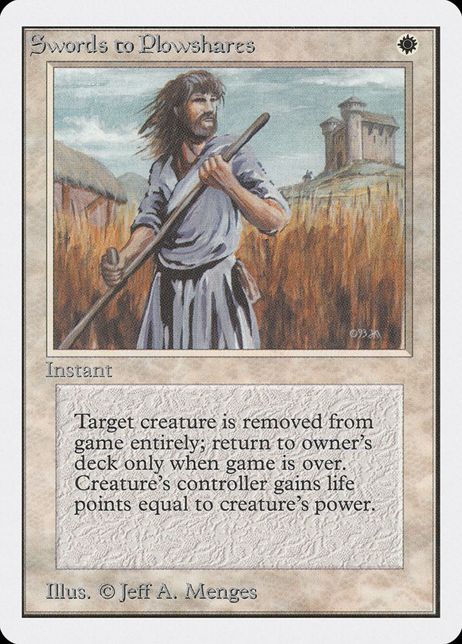 Swords to Plowshares [Unlimited Edition] MTG Single Magic: The Gathering | Red Claw Gaming