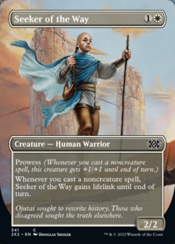 Seeker of the Way (Borderless Alternate Art) [Double Masters 2022] MTG Single Magic: The Gathering    | Red Claw Gaming