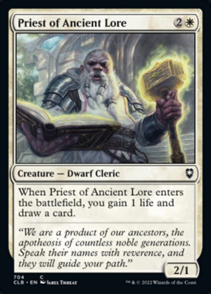 Priest of Ancient Lore [Commander Legends: Battle for Baldur's Gate] MTG Single Magic: The Gathering | Red Claw Gaming
