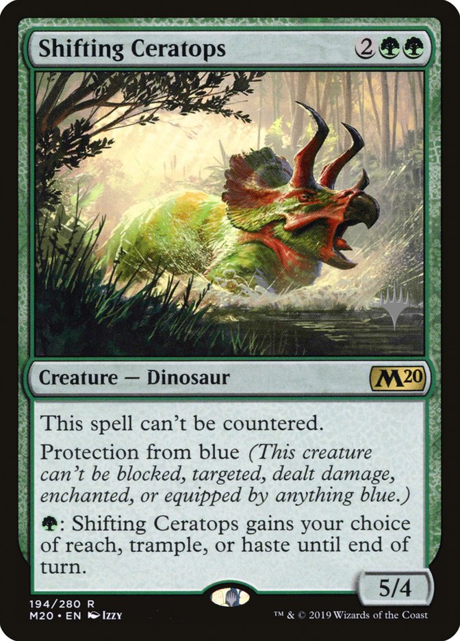 Shifting Ceratops (Promo Pack) [Core Set 2020 Promos] MTG Single Magic: The Gathering | Red Claw Gaming