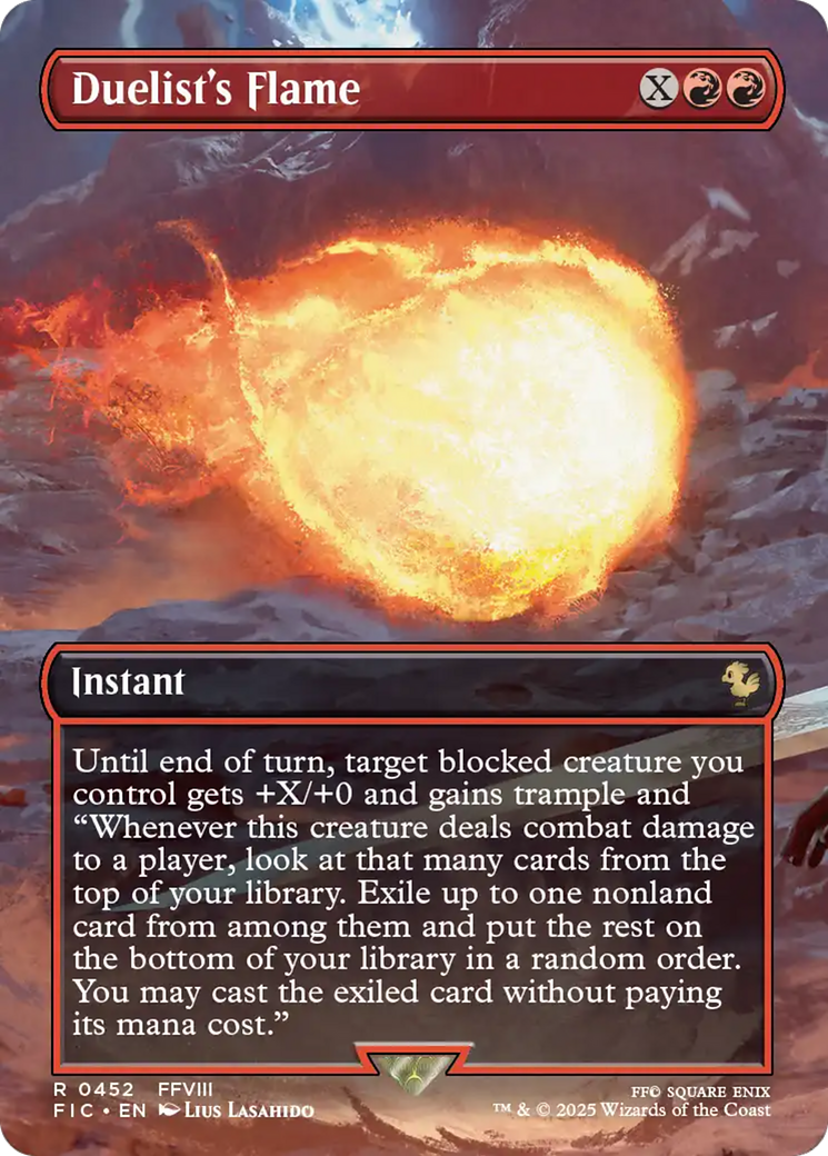 Duelist's Flame (Borderless) [FINAL FANTASY Commander] MTG Single Magic: The Gathering | Red Claw Gaming